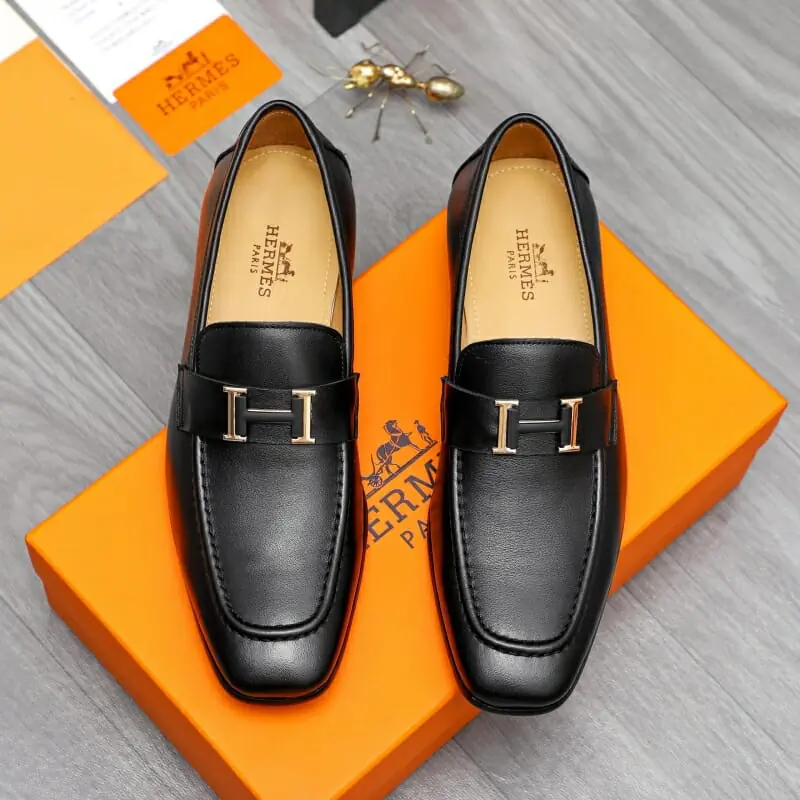 hermes cuir chaussures pour homme s_12212a11